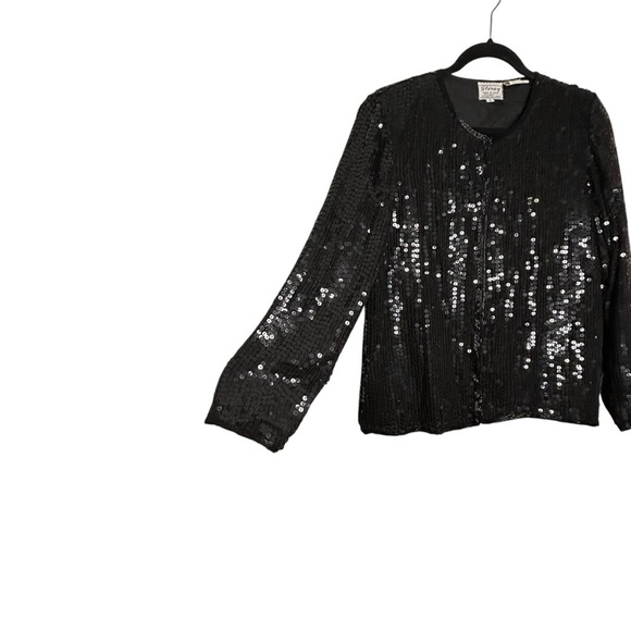 Stenay Black Vintage Heavily Beaded/Sequined Evening/Event Jacket Sz S - Picture 3 of 11